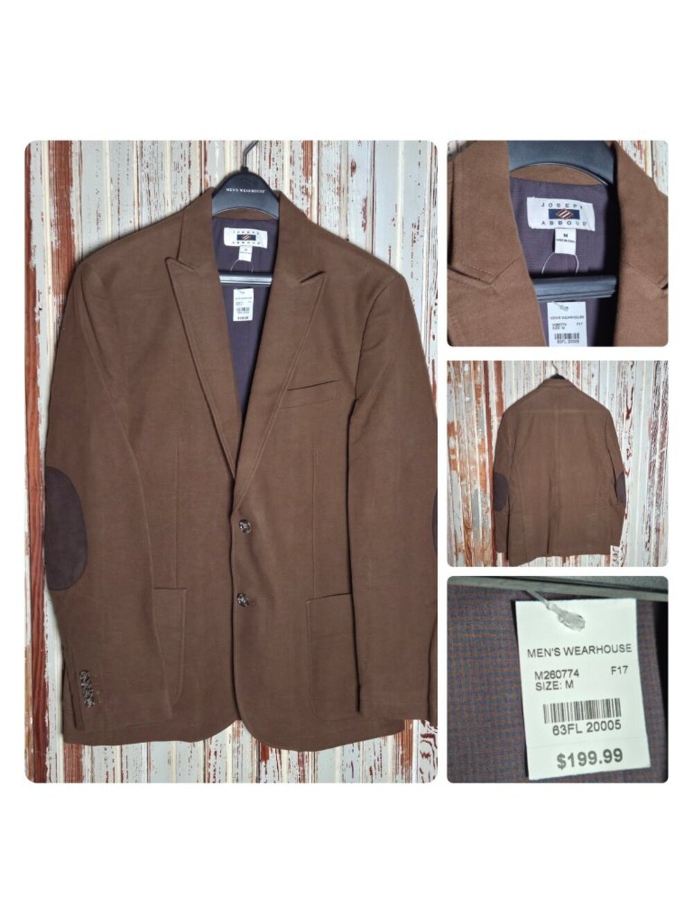 NEW Joseph Abboud Blazer Men's  Size M Sports Coat Elbow Patches